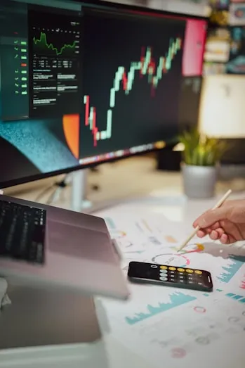 Calculadora sobre relatórios financeiros com gráficos