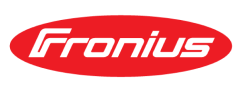 Logo do fabricante Fronius, parceiro tecnológico da Descarbonize
