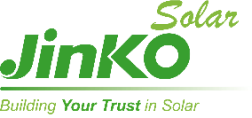 Logo do fabricante Jinko Solar, parceiro tecnológico da Descarbonize