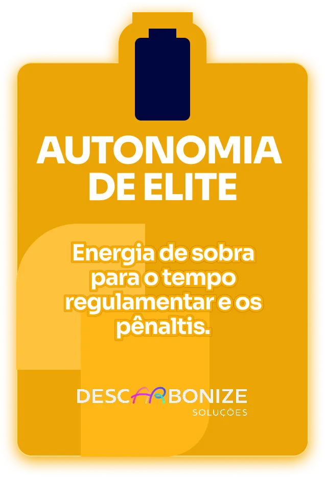 Autonomia de Elite. Energia de sobra para o tempo regulamentar e os pênaltis.