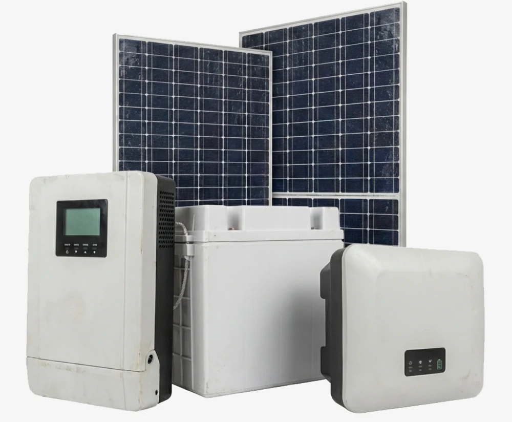 Kit de energia solar genérico de baixo custo: inversor, bateria e painéis sem certificação